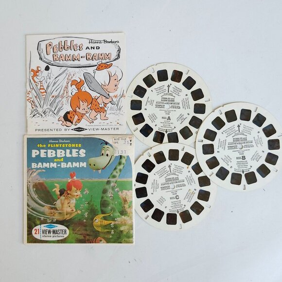 VINTAGE The Flintstones Pebbles and Bamm Bamm View Master Reels SAWYERS 1964 - Picture 2 of 5